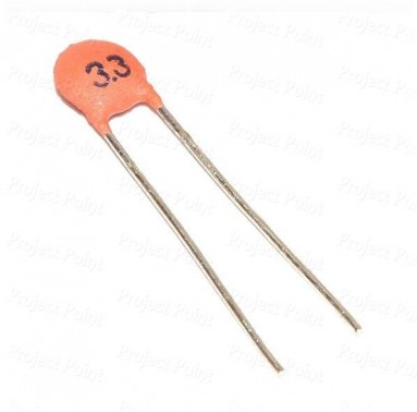 3.3pF 50V Ceramic Disc Capacitor (Min Order Quantity 1 pc for this Product)