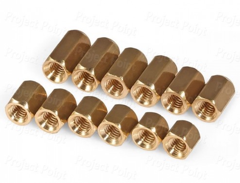 8mm High Quality Brass Female-Female Standoff - M3 (Min Order Quantity 1 pc for this Product)