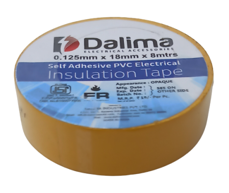 PVC Electrical Insulation Tape - Dalima Yellow (Min Order Quantity 1 pc for this Product)