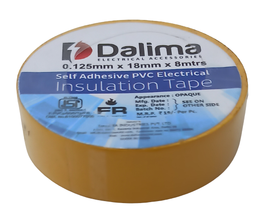 PVC Electrical Insulation Tape - Dalima Yellow (Min Order Quantity 1 pc for this Product)